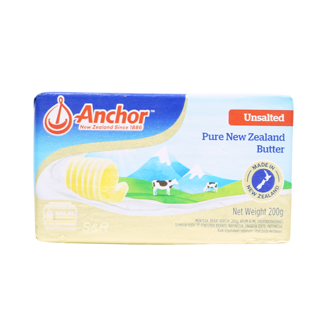 Anchor Unsalted Pure New Zealand Butter 200g